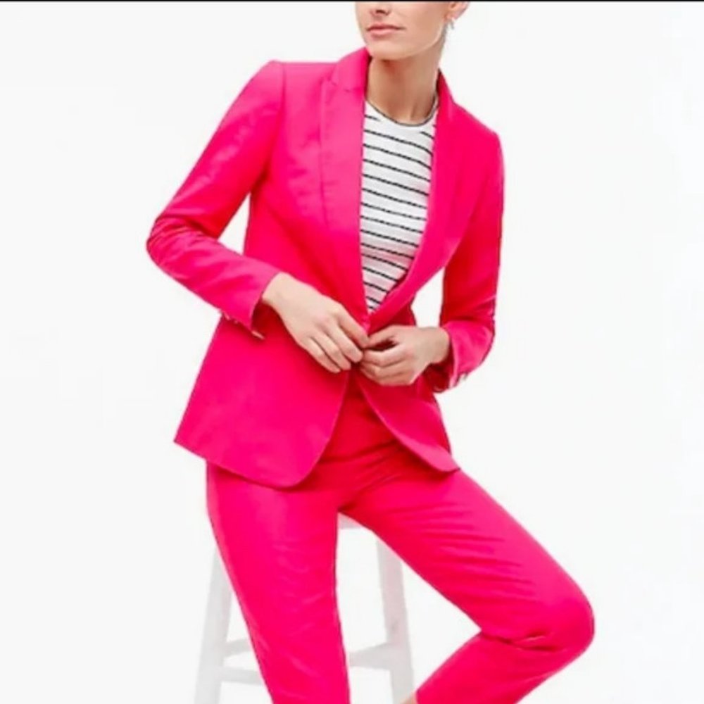 new J.Crew Linen-cotton Holland blazer